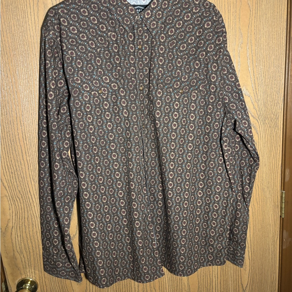 GIBSON TRADING CO MEN'S DONOVAN MEDALLION PRINT LONG SLEEVE SNAP WESTERN SHIRT